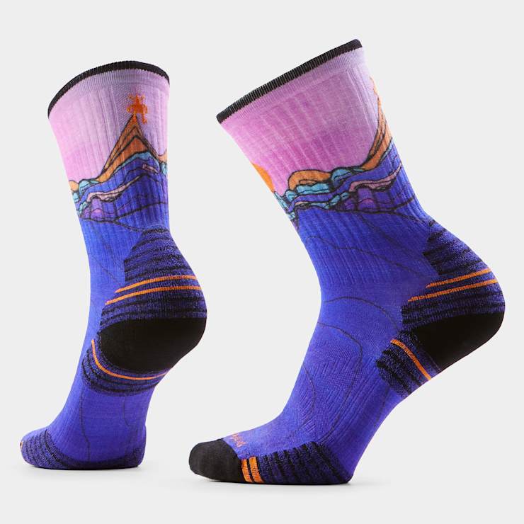 Smartwool Women's Hike Mountain Sunrise Print Crew Socks