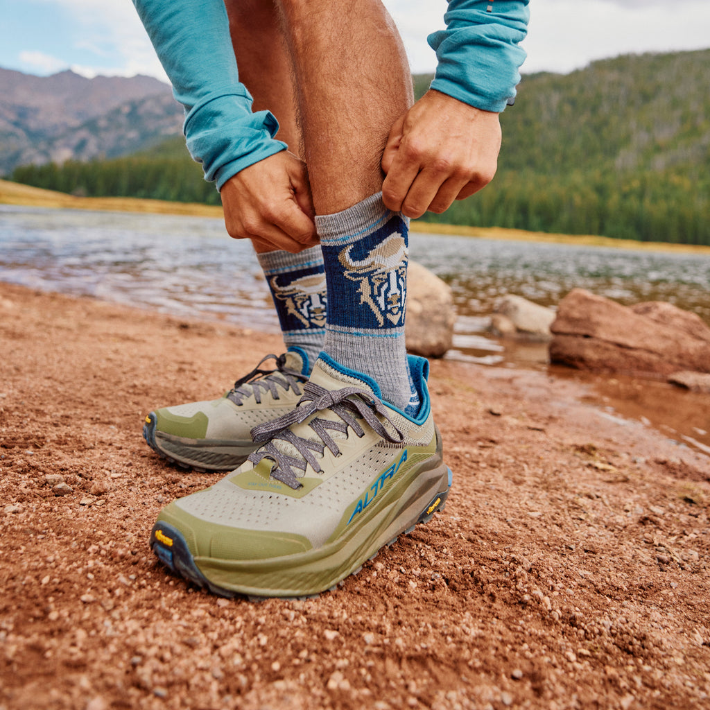 Smartwool Hike Bison Crew Socks - Light Gray