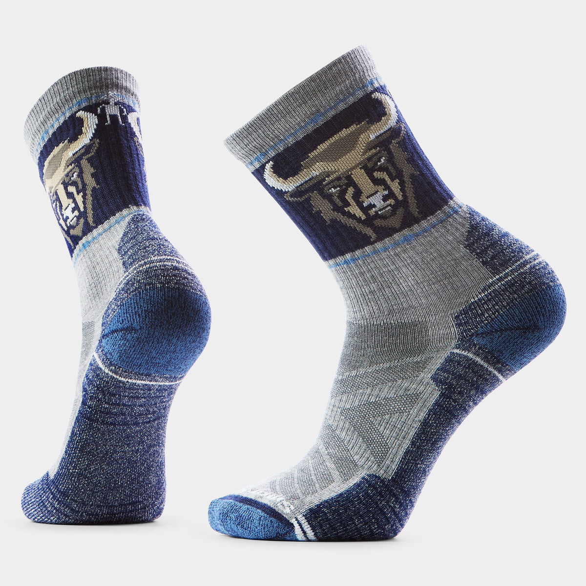 Smartwool Hike Bison Crew Socks - Light Gray