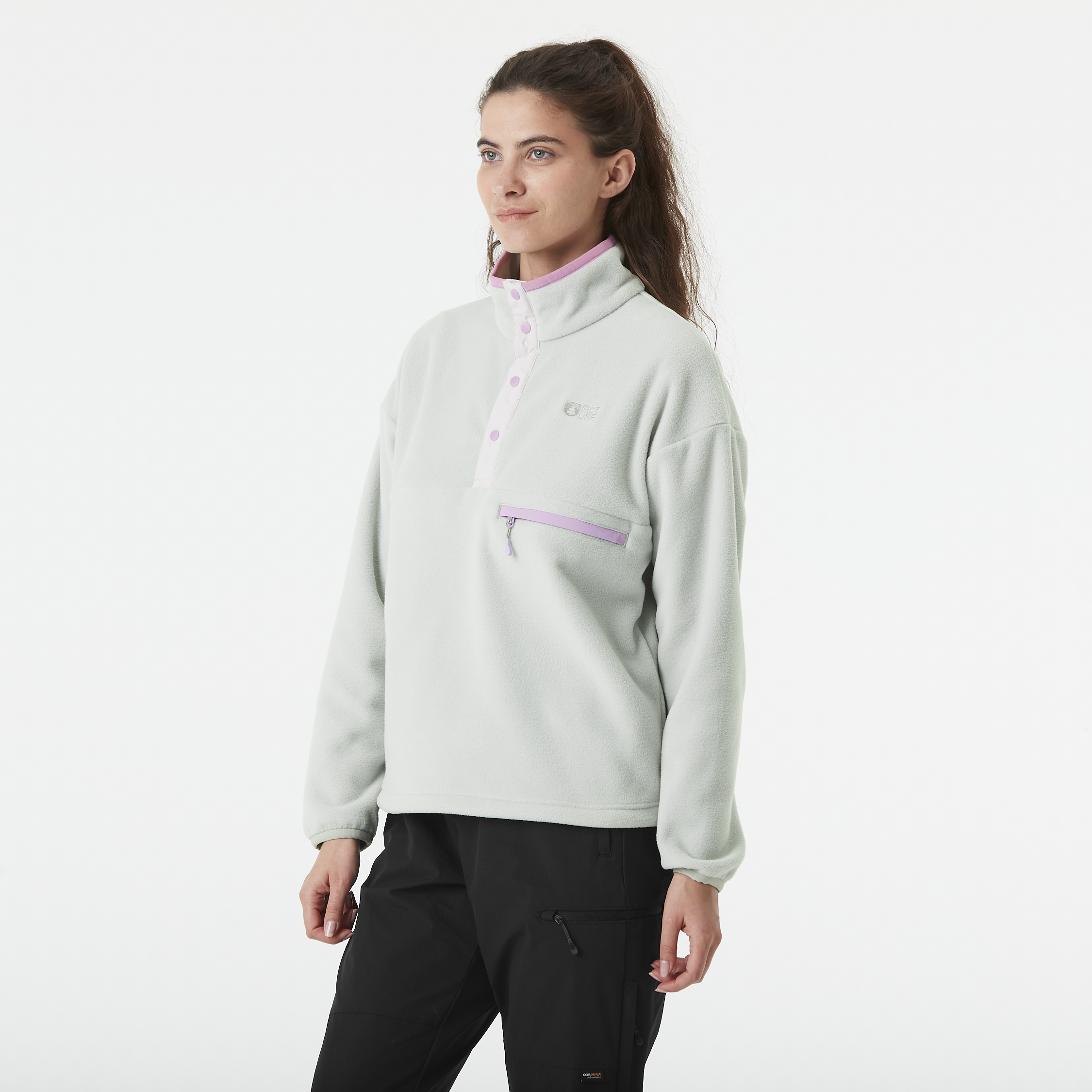 Picture Organic Women's Arcca Quarter Zip Fleece - Cloudy Blue - view 3