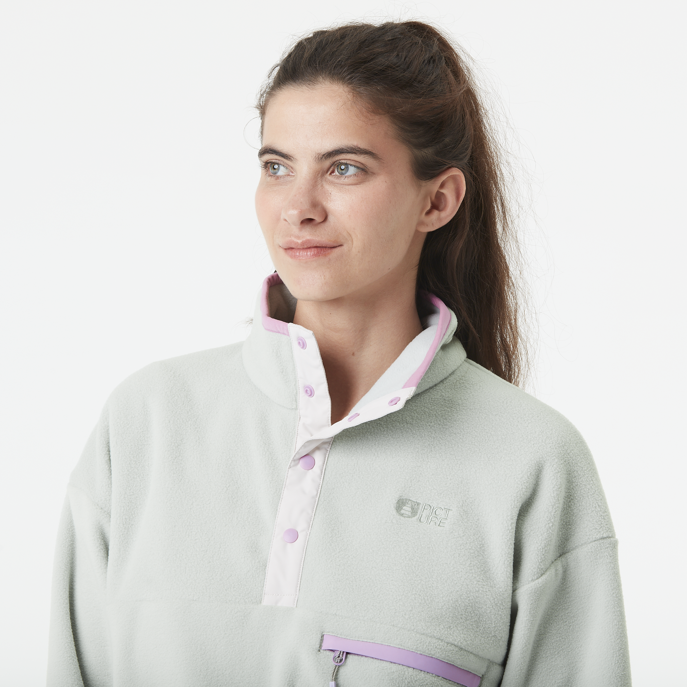 Picture Organic Women's Arcca Quarter Zip Fleece - Cloudy Blue - view 5