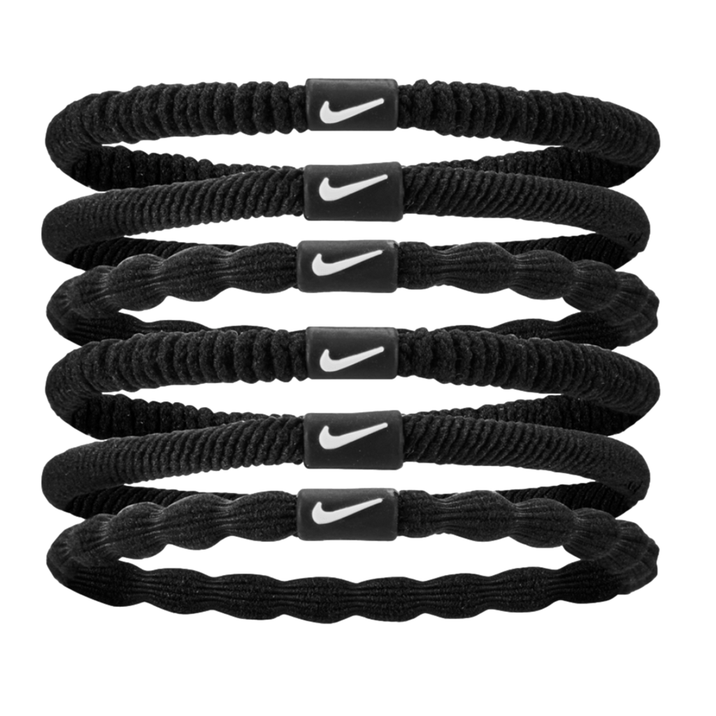 Nike Flex Hair Tie - 6 Pack - Black/Black/White