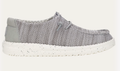 HEYDUDE Youth Wally Stretch Sox Shoes - Grey