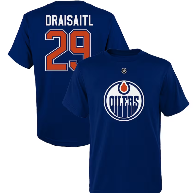 NHL Oilers Kid's Name & Number T-Shirt - Draisaitl