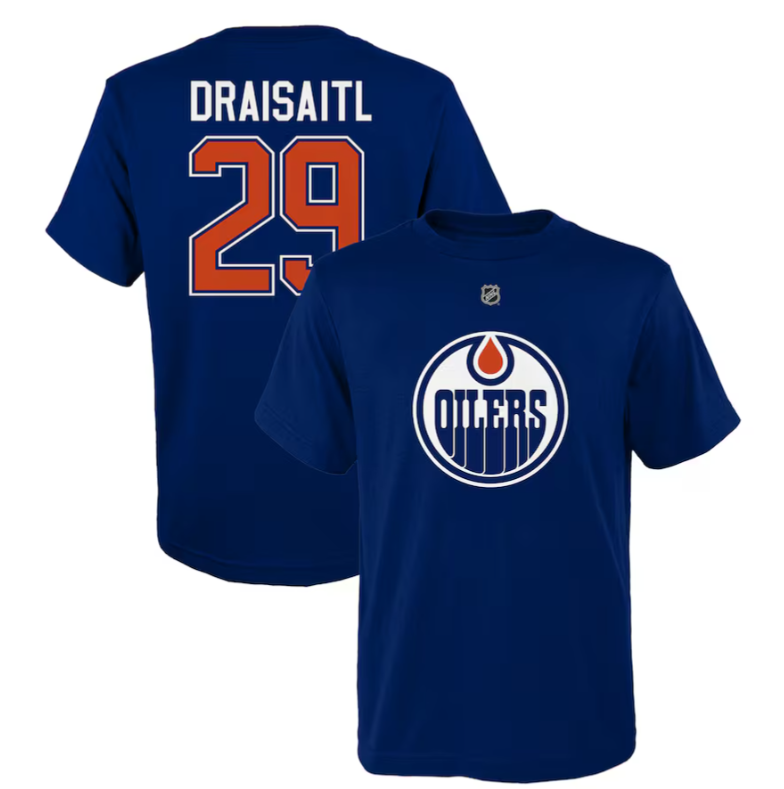 NHL Oilers Youth Name & Number T-Shirt - Draisaitl