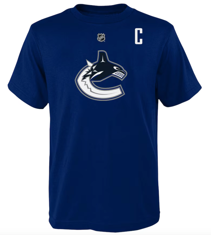 NHL Canucks Youth Name & Number T-Shirt - Hughes