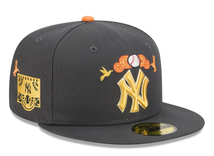 New Era New York Yankees Day of the Dead Graphite 59FIFTY Fitted Hat