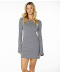 Roxy Women's Hermosa Mini Dress - ANTHRACITE POINTELLE STRIPE