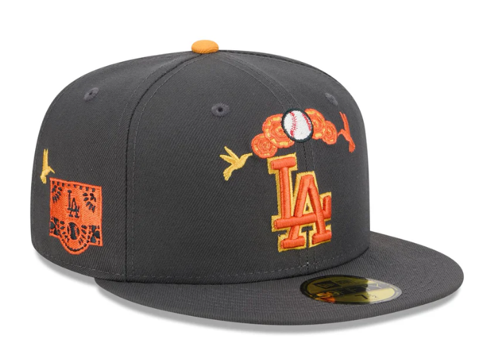 New Era Los Angeles Dodgers Day of the Dead Graphite 59FIFTY Fitted Hat