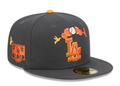 New Era Los Angeles Dodgers Day of the Dead Graphite 59FIFTY Fitted Hat