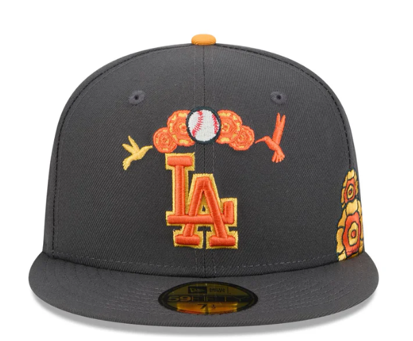 New Era Los Angeles Dodgers Day of the Dead Graphite 59FIFTY Fitted Hat