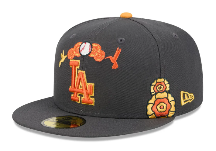 New Era Los Angeles Dodgers Day of the Dead Graphite 59FIFTY Fitted Hat