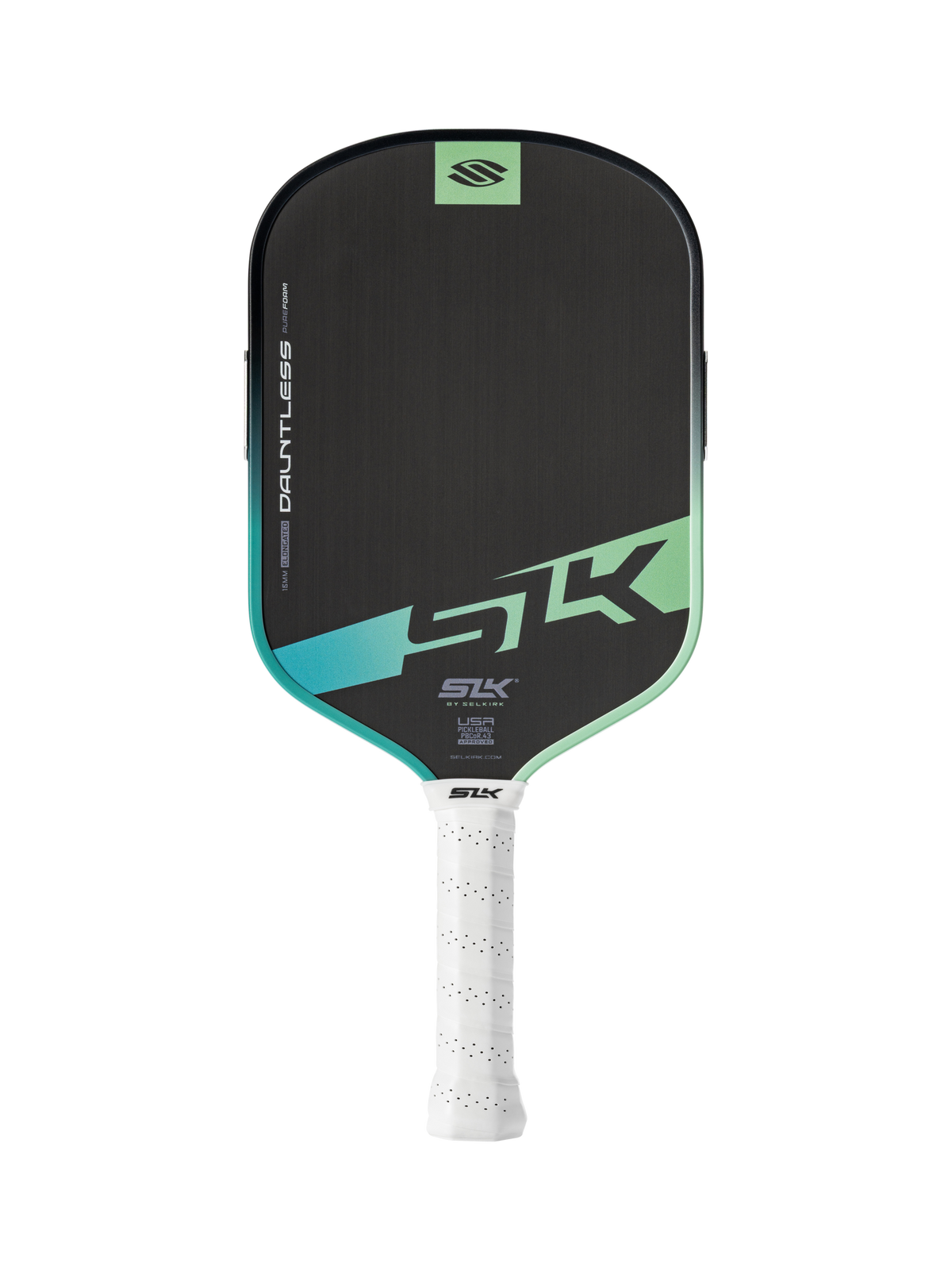 Selkirk SLK Dauntless Elongated Pickleball Paddle - Lagoon, front view