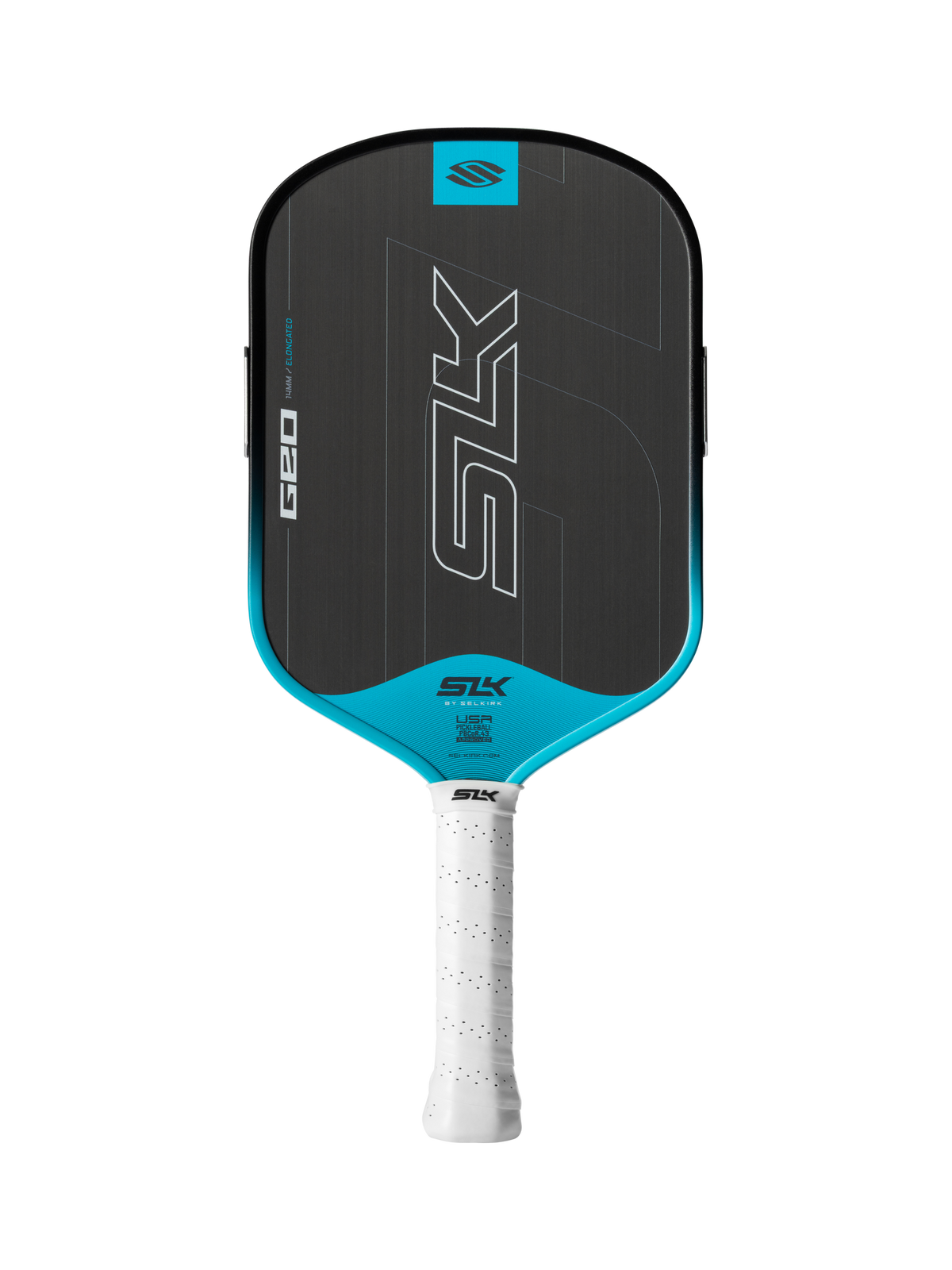 Selkirk SLK Geo Elongated Pickleball Paddle - Cyan, front view