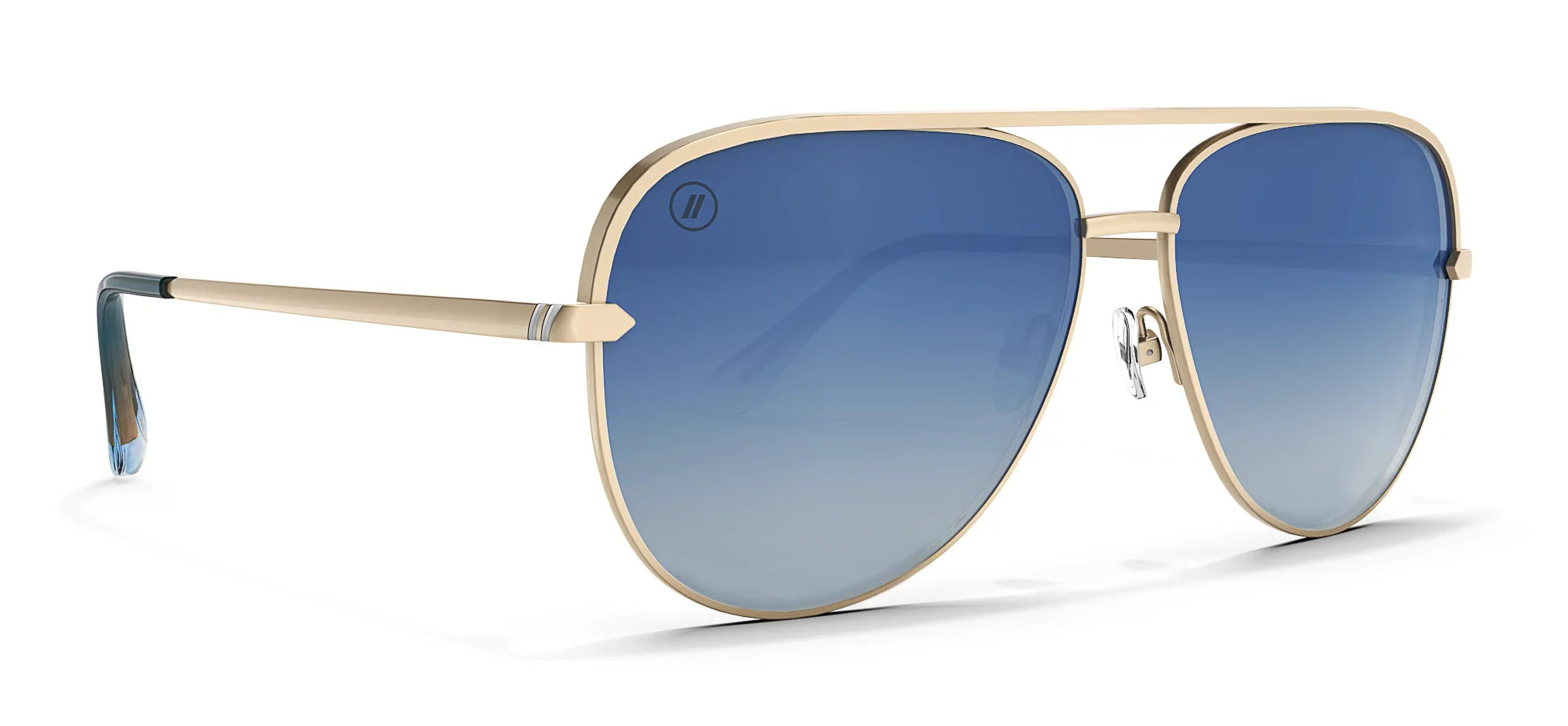 Blenders Shadow Polarized Sunglasses - MAT GOLD 60 BLUE
