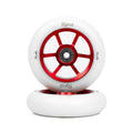 North Scooters Signal Wheels V3 115x30mm - White/Red, front view