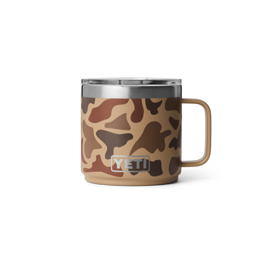 Yeti Rambler 14oz Stackable Mug with Durasip Ceramic Lining - WETLANDS CAMO