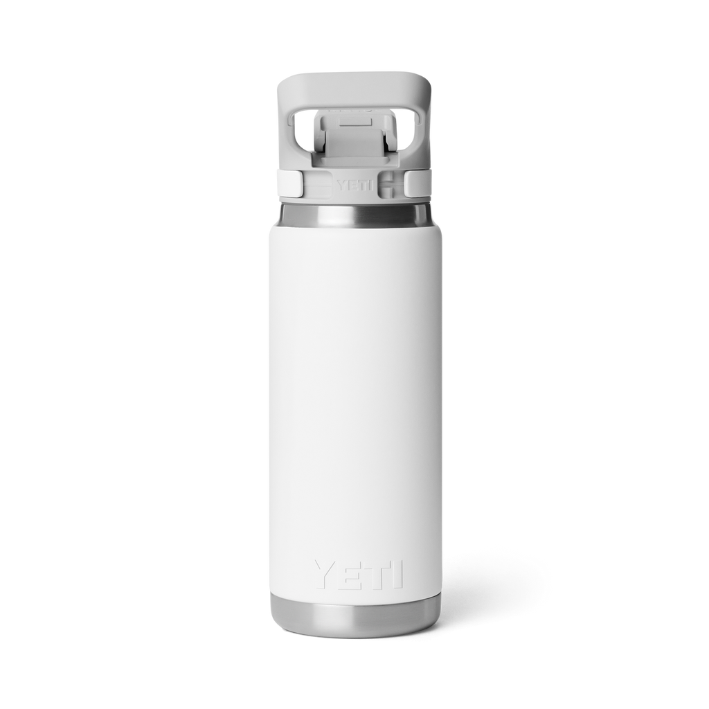 Yeti Rambler 26oz Water Bottle With Flip Chug Cap - White, back view