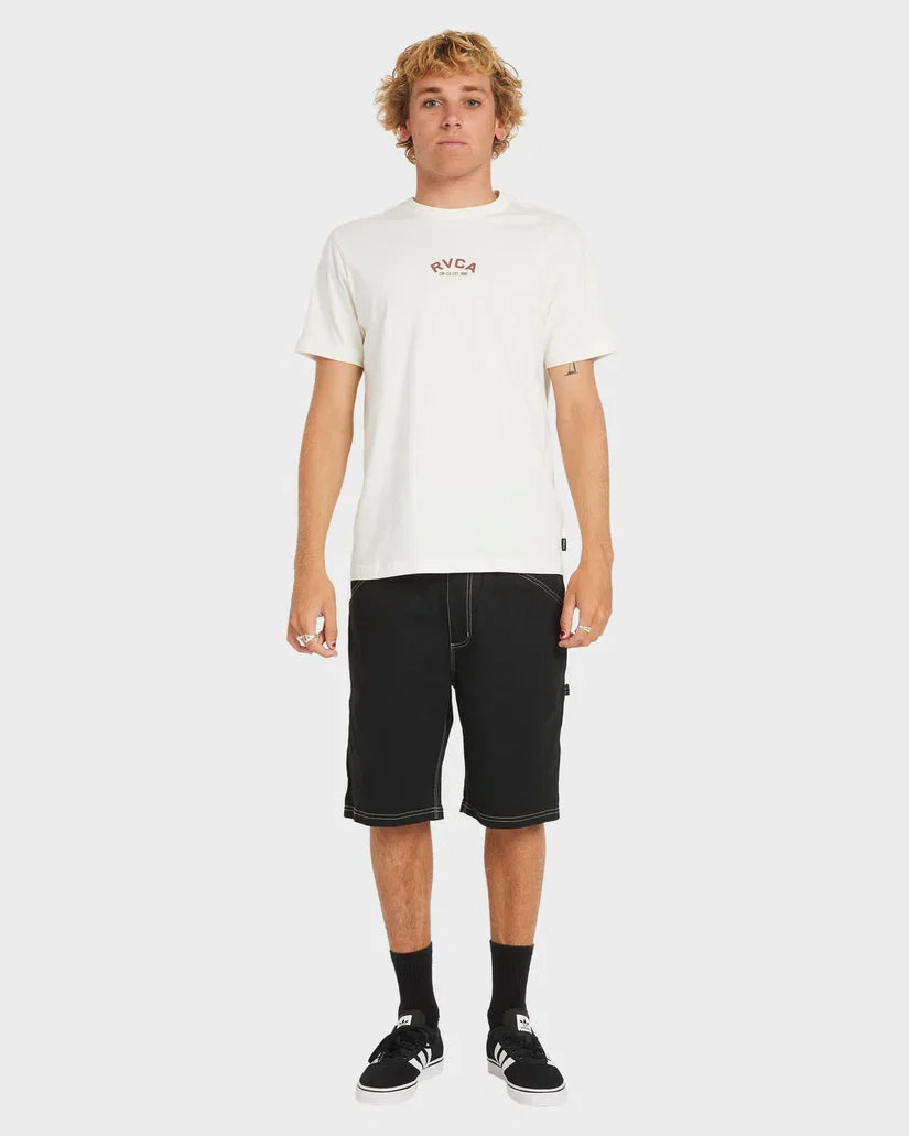 RVCA Sky Cat Short Sleeve Tee - Antique White - front