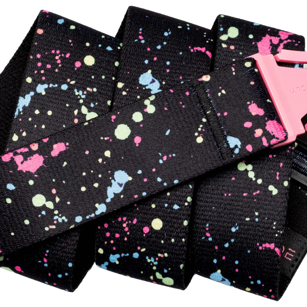 Arcade Splatter Belt Black Neon coiled