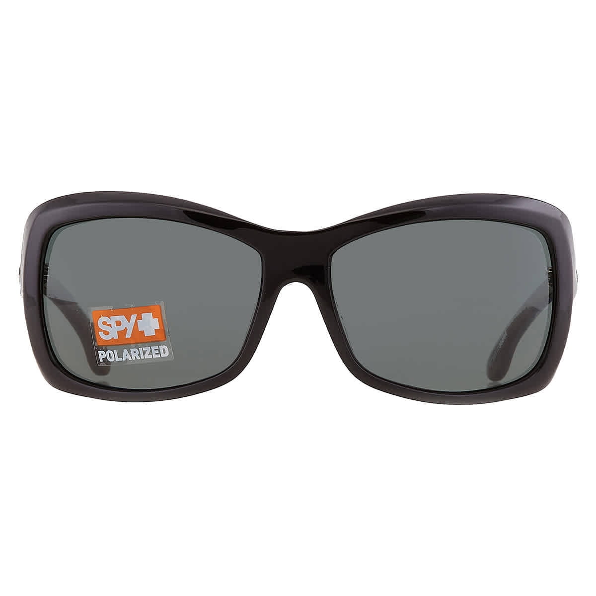 Spy Farrah Happy Lens Polarized Sunglasses, Black/Happy Gray Green Polarized, front view