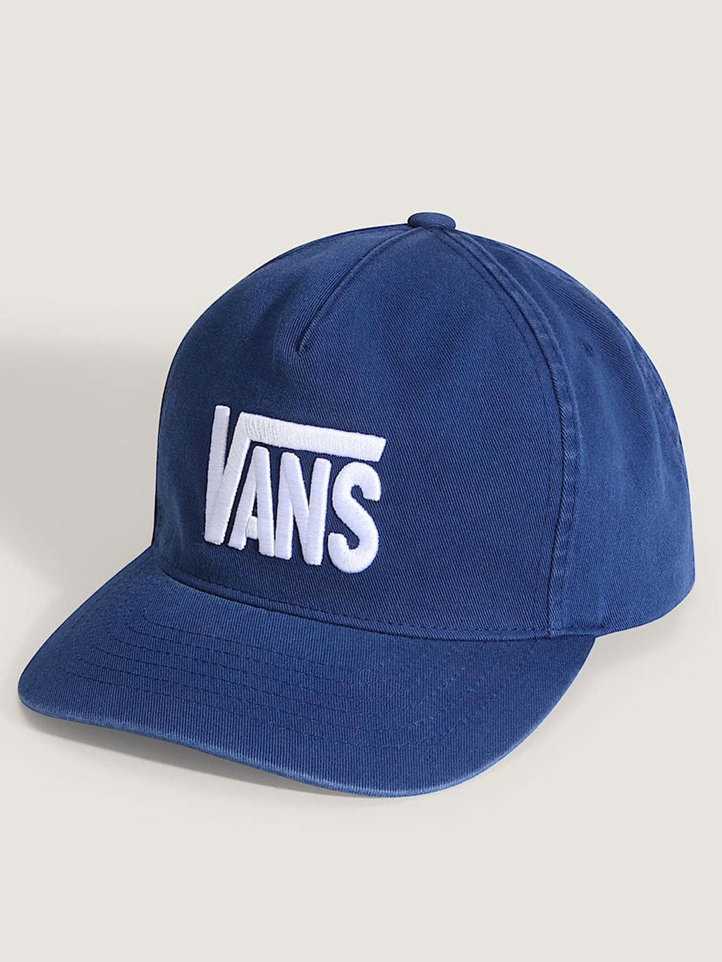 Vans Stretch Logo Snapback Hat Dress Blues front