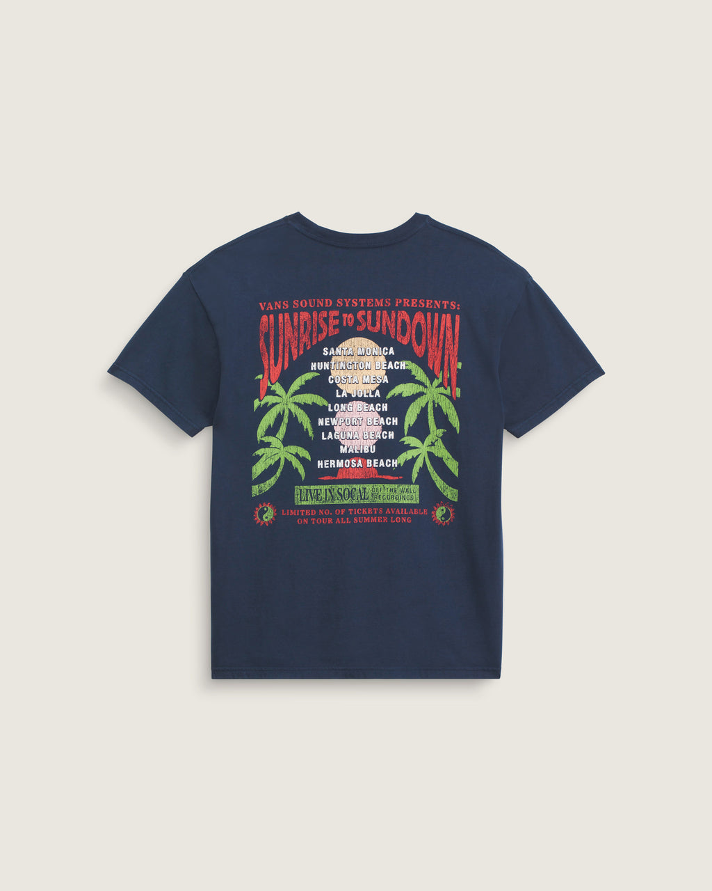 Vans Women's Sunrise To Sundown T-Shirt - Dress Blues back