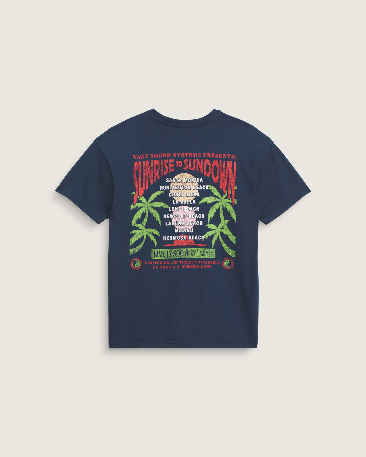 Vans Women's Sunrise To Sundown T-Shirt - Dress Blues back