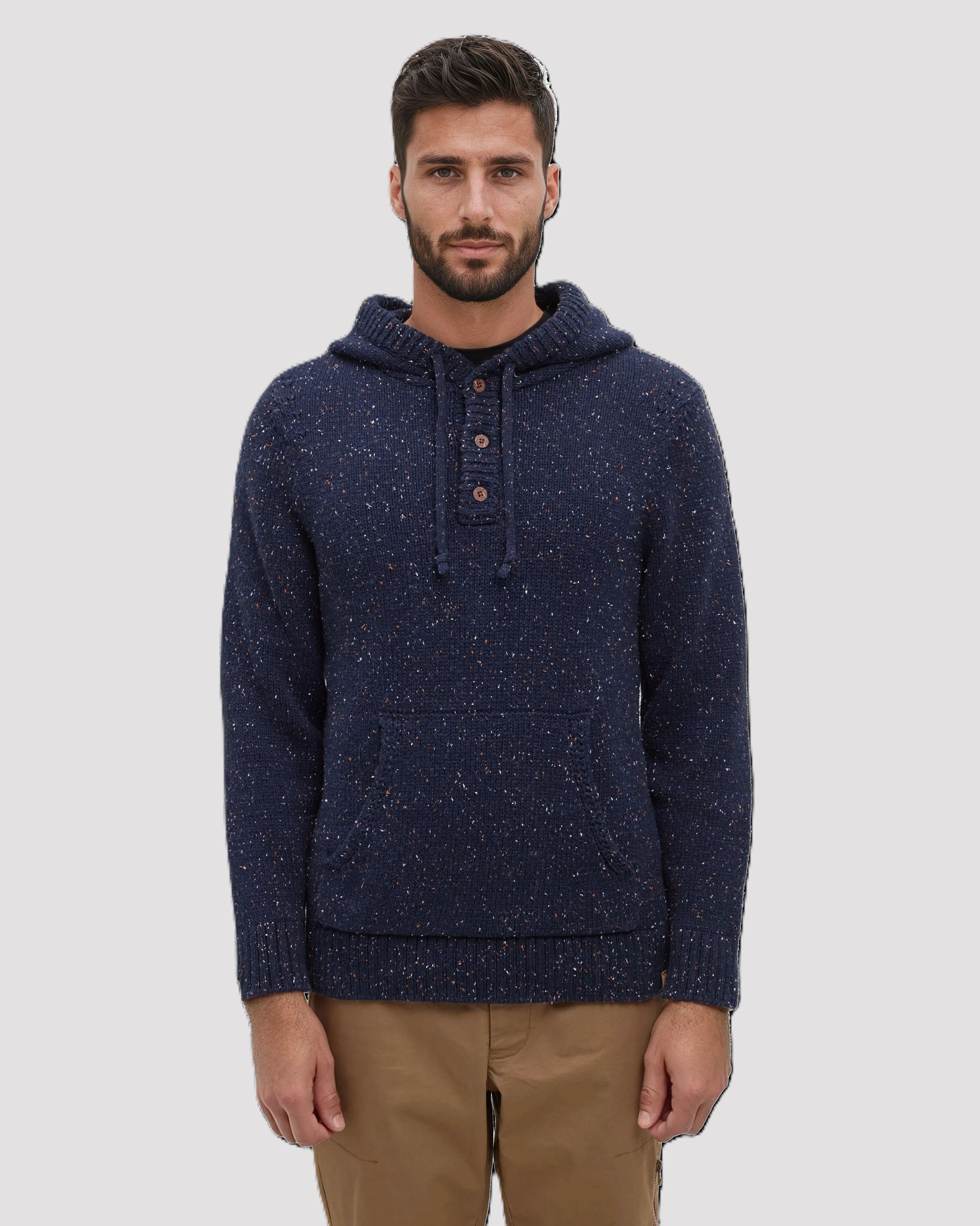 Tentree Fraser Fleck Sweater - Midnight Blue Fleck - front