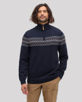 Tentree Lawrence Sweater - Midnight Blue/Fjord - front