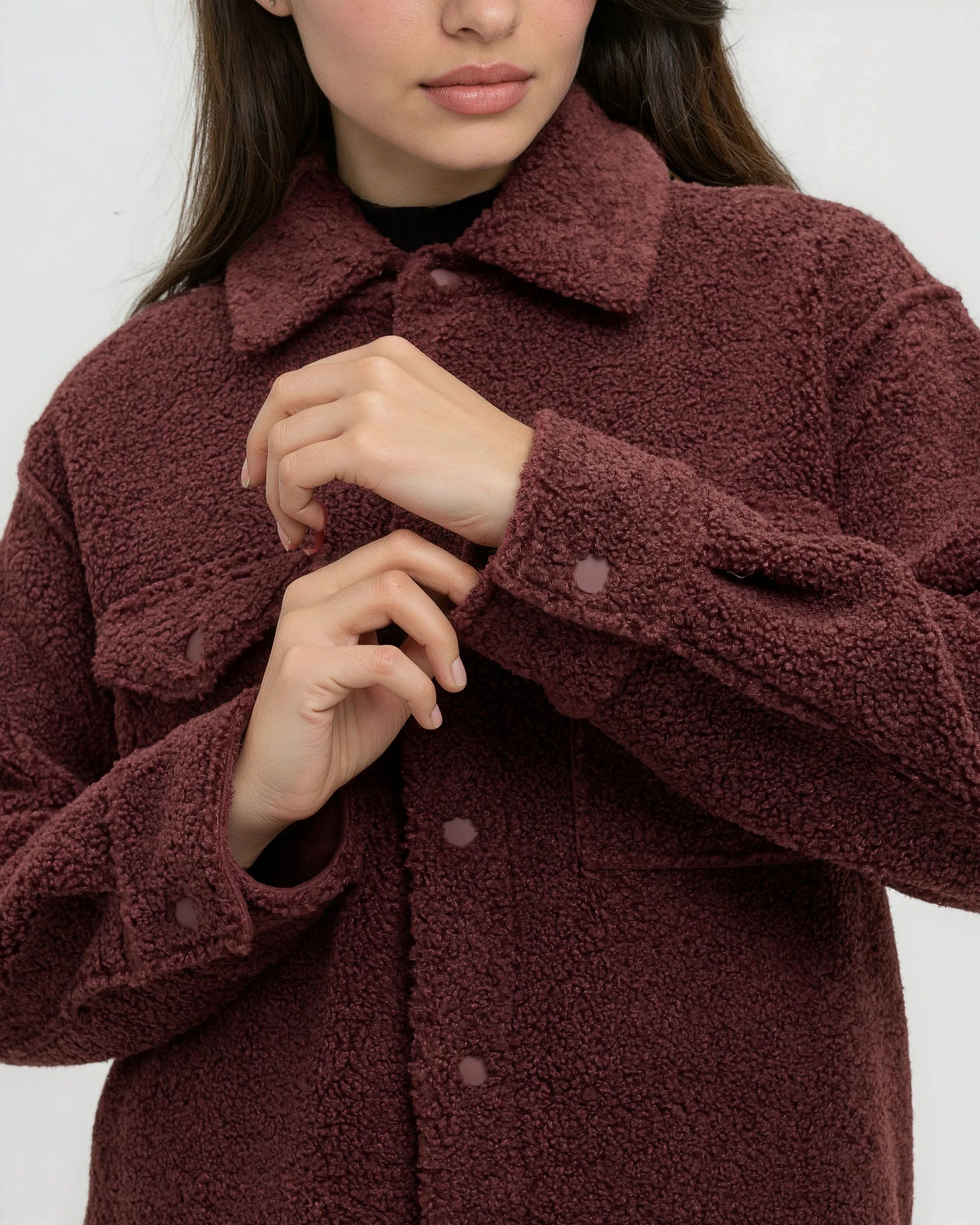 Tentree Women's Sunday Jacket - Red Chestnut - front detail