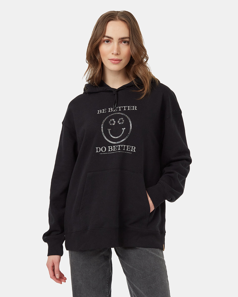 Tentree Be Better Hoodie Meteorite Black - front