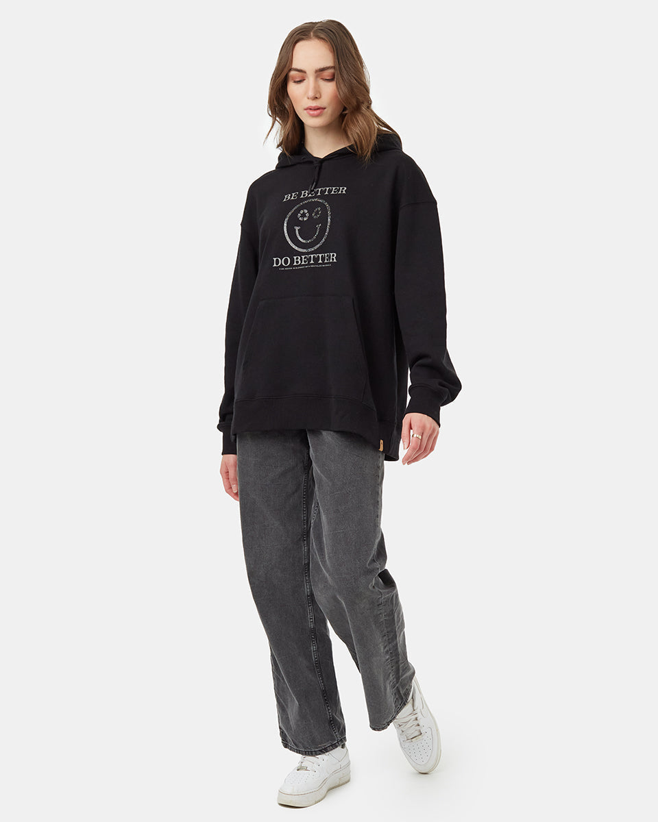 Tentree Be Better Hoodie Meteorite Black - side