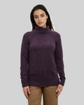 Tentree Women's Spokane Fleck Sweater - Plum Royale Fleck - front