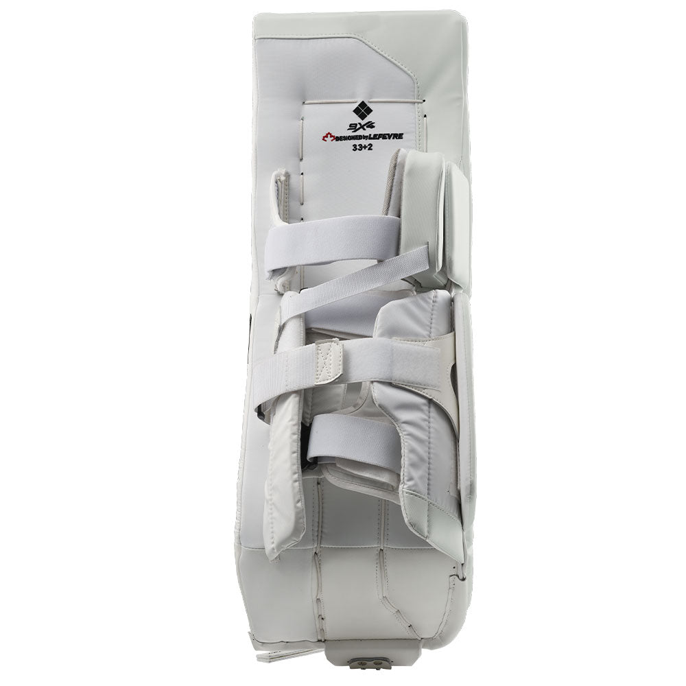 True HZRDUS 9X4 Pro Senior Goalie Pads - White/White - back and straps
