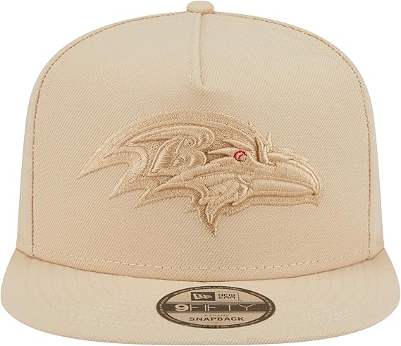 New Era Baltimore Ravens Light Beige Color Pack A-Frame 9FIFTY Snapback Hat