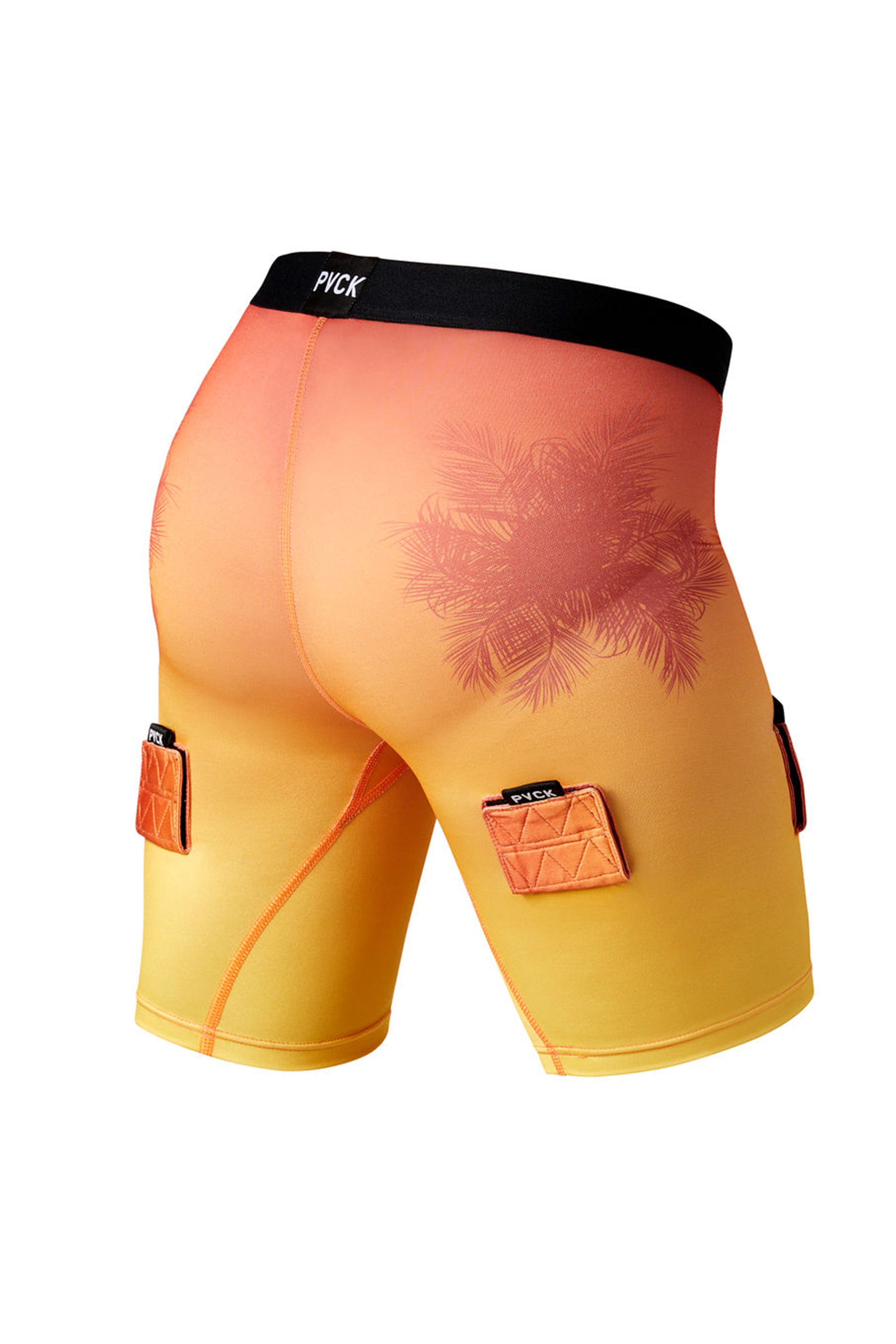 PVCK Women's Compression Jock Short - California Gold, back view