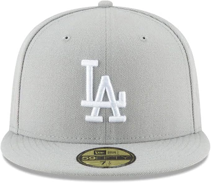 New Era Los Angeles Dodgers Grey Basic 59FIFTY Fitted Hat