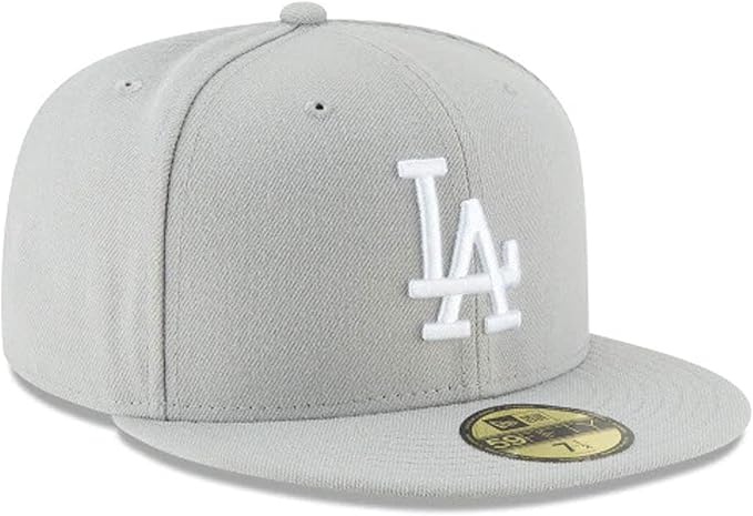New Era Los Angeles Dodgers Grey Basic 59FIFTY Fitted Hat
