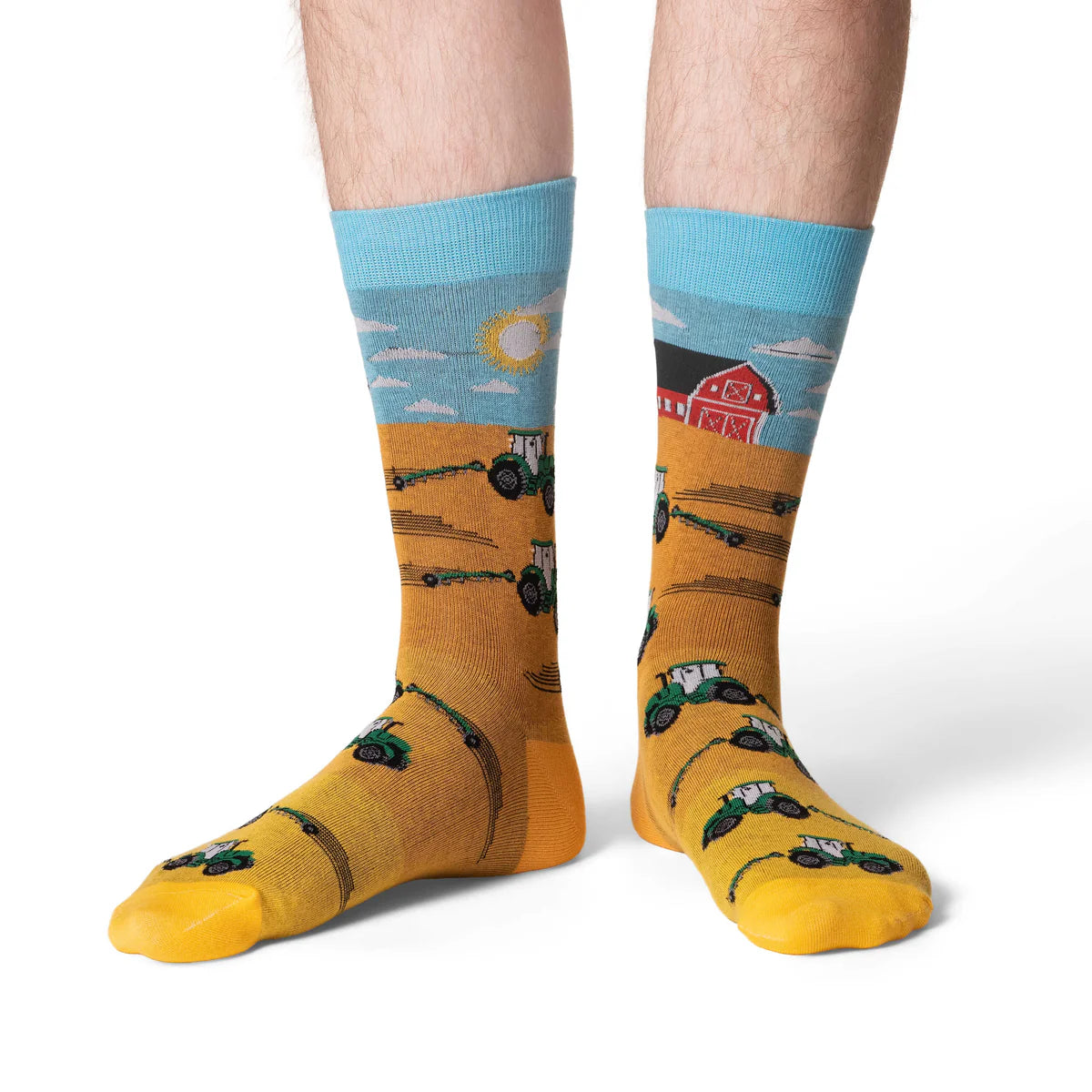 Good Luck Sock Men's Tractor Plowing Fields Socks