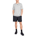 Under Armour Locker Tee - TRUE GRAY HEATHER, front on-model view