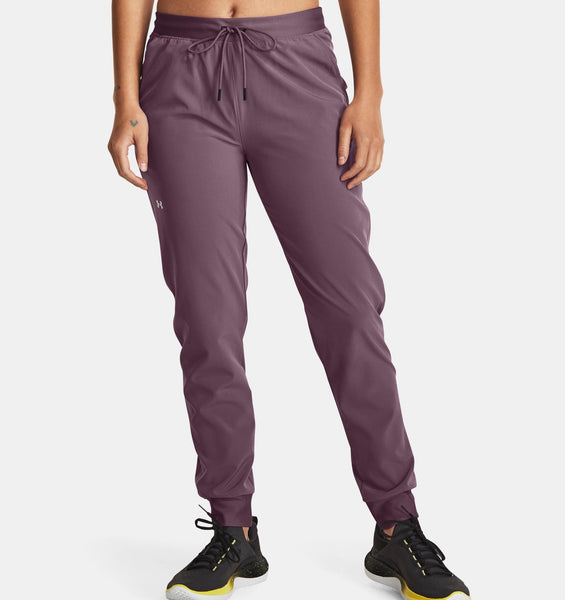 Under Armour Women's ArmourSport High-Rise Woven Pants Black/White L
