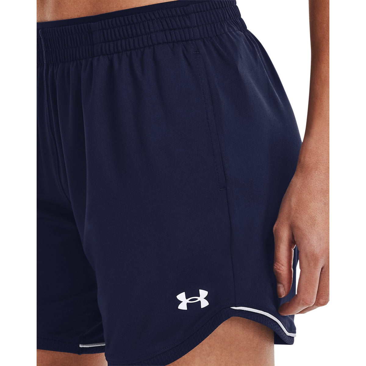 Under Armour Women's Mid Length Short - NAVY, detail