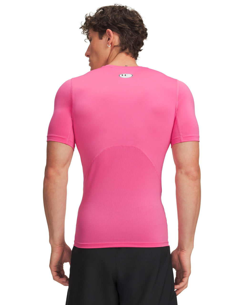 Under Armour Men's HeatGear Compression Short Sleeve PINK FRENZY
