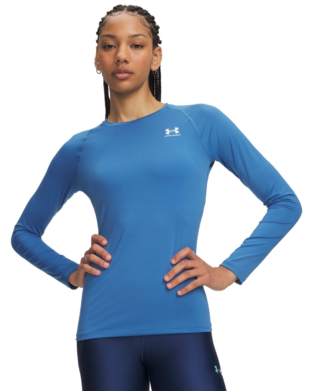 Under Armour Women's HeatGear Compression Long Sleeve (2026) - AEGEAN BLUE FC