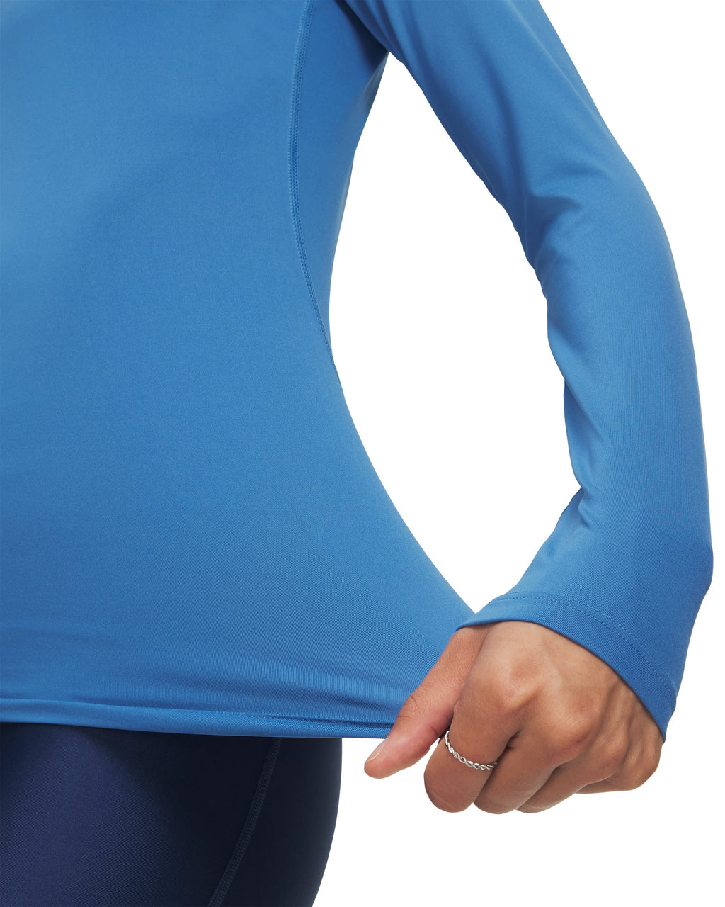 Under Armour Women's HeatGear Compression Long Sleeve (2026) - AEGEAN BLUE SIDEDET