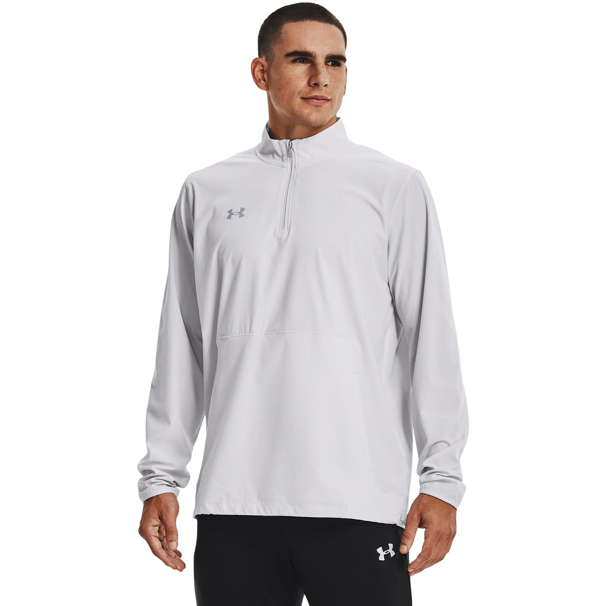 Under Armour Motivate 2.0 Long Sleeve - GREY, front on-model view