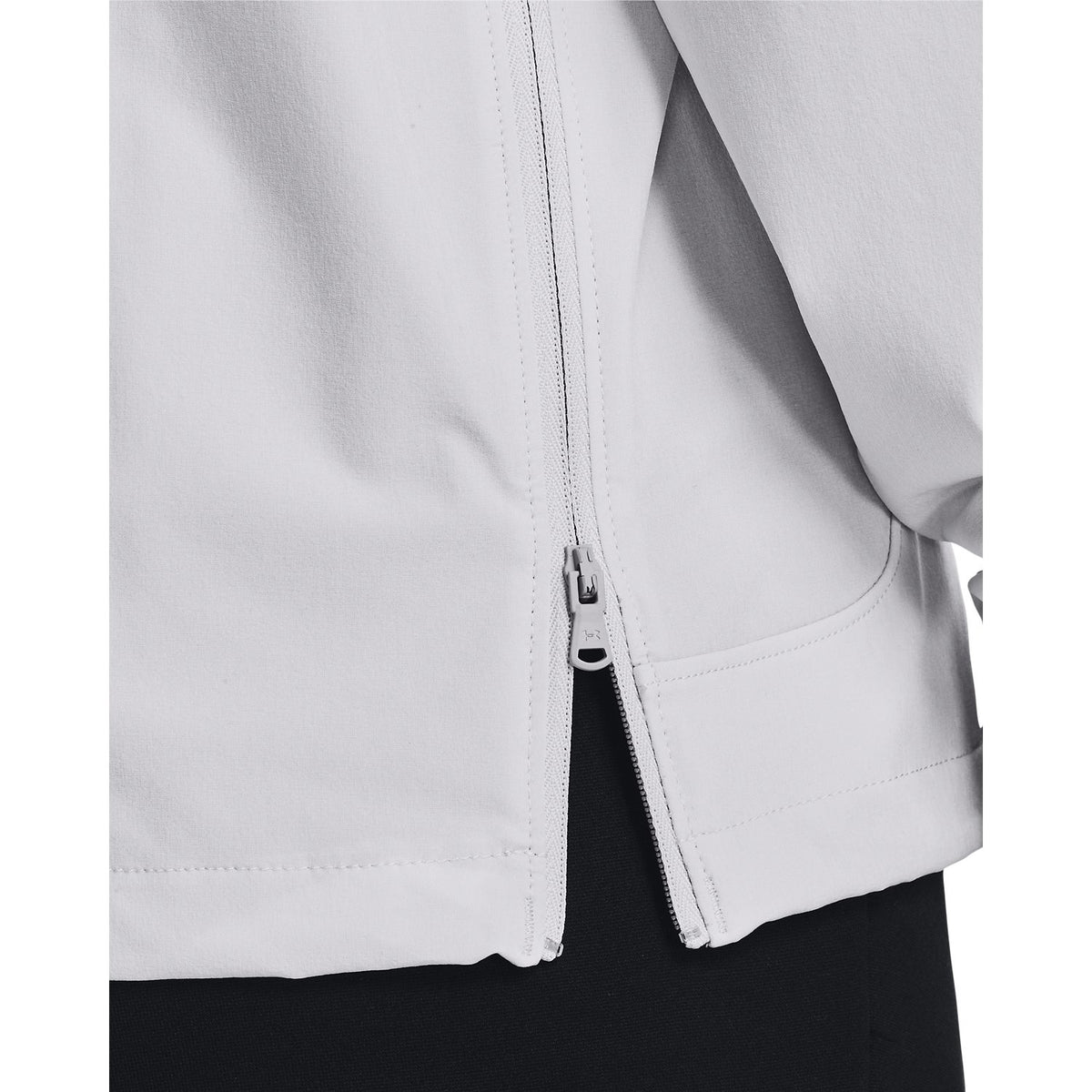 Under Armour Motivate 2.0 Long Sleeve - GREY, zip detail