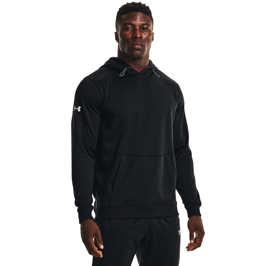 Under Armour Rival Fleece Hoodie - BLACK, front on-model view