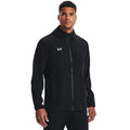 Under Armour Men's Squad 3.0 Warm-Up Full Zip Jacket - BLACK, front on-model view